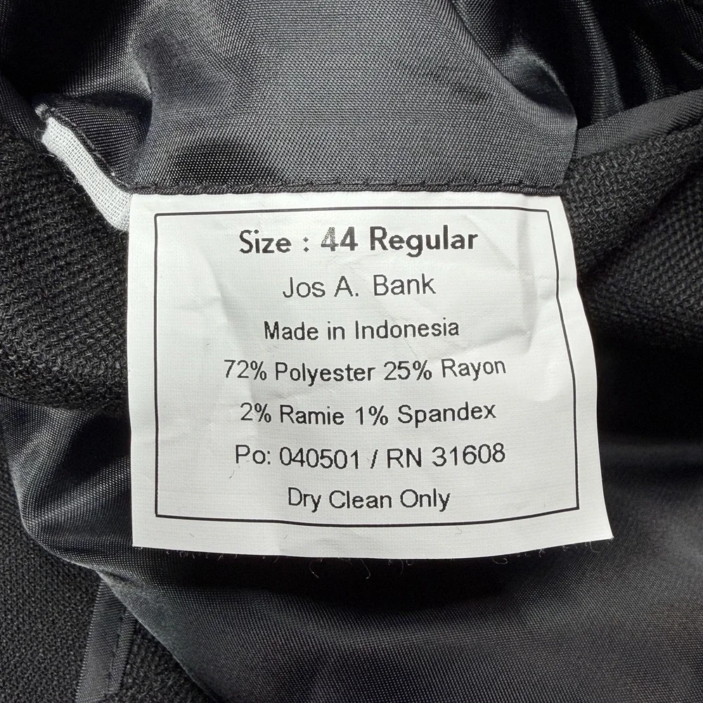 Jos. A Bank Performance Knit Half Lined Sport Coat Blazer Mens 44 R Tailored Fit